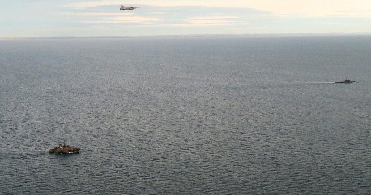 Russian submarine being followed by fighter jets and warships in Baltic Sea, Sweden says