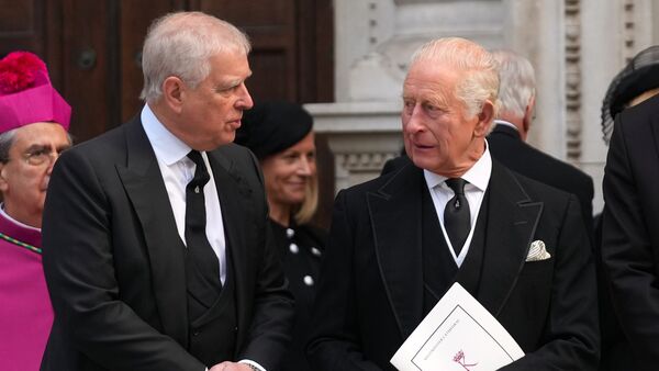 A file image of King Charles with his brother and former prince, Andrew Mountbatten-Windsor