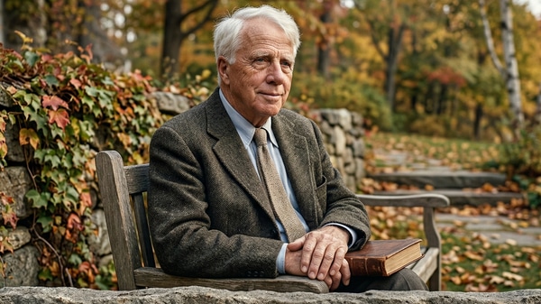 AI-generated image of Robert Frost