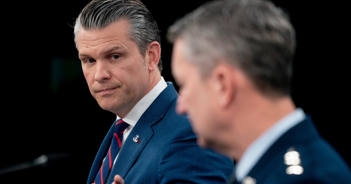 Hegseth and Caine holding briefing on Iran war