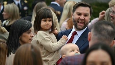 Usha Vance, pregnant with her fourth child, expressed her views on differing opinions with Vice President JD Vance, calling for open-minded discussions. (AFP)