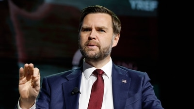 Vice President JD Vance speaks at a Turning Point USA tour stop at the University of Georgia in Athens, Ga., Tuesday, April 14, 2026. AP/PTI(AP04_15_2026_000003B) (AP)