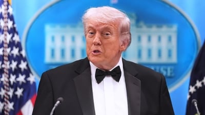 US President Donald Trump was whisked away from the venue by the Secret Service as soon as shots were heard. (AP)