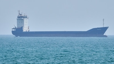 A tanker sits anchored in the Strait of Hormuz off the coast of Qeshm Island, Iran. (AP/Representative image)