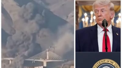Trump shared the video of the Iranian bridge collapse on Truth Social (AP and Bloomberg)