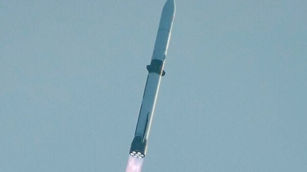 The Blue Origin New Glenn rocket lifts off from LC36 at the Cape Canaveral Space Force station, Sunday, April 19, 2026, in Cape Canaveral, Fla. (AP Photo/John Raoux)