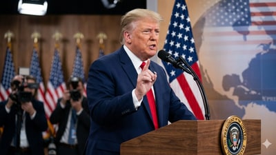 Trump admitted to being careful on stairs, unlike Biden, citing embarrassment fears. (AFP)