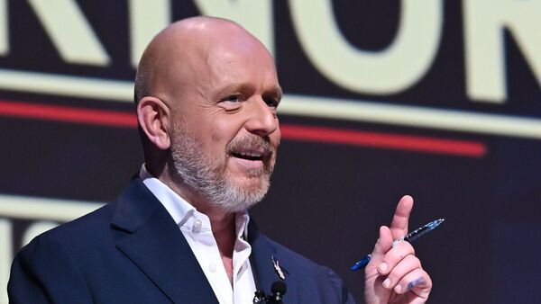Steve Hilton speaks during the California gubernatorial candidate debate, Feb. 3, 2026, in San Francisco. (AP Photo/Laure Andrillon, File)