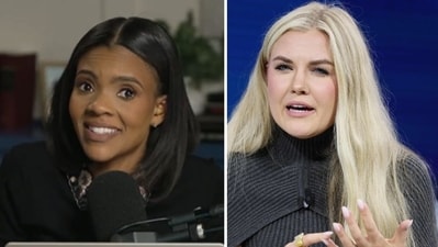 Candace Owens questioned Erika Kirk's reasons for withdrawing from a Turning Point USA event, alleging low ticket sales. (@candaceoshow, Getty Images via AFP)