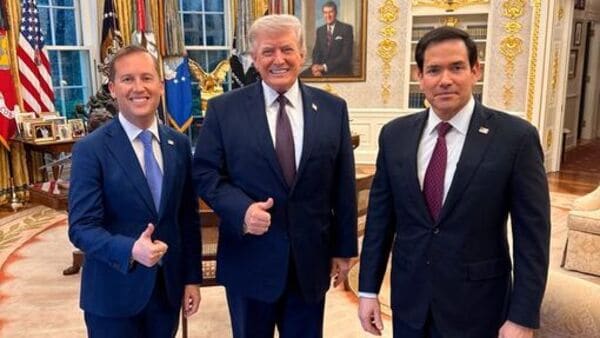 The US envoy to India also shared a photograph from the Oval Office featuring Trump and Secretary of State Marco Rubio.