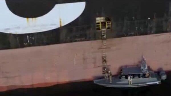 US-Iran War LIVE: A screen capture from a video said to show the seizure of the container ships MSC Francesca and Epaminondas in the Strait of Hormuz, broadcasted on Iranian State TV, and released April 22, 2026, shows soldiers taking part in the operation. IRIB/Handout via REUTERS via REUTERS    THIS IMAGE HAS BEEN SUPPLIED BY A THIRD PARTY. IRAN OUT. NO COMMERCIAL OR EDITORIAL SALES IN IRAN. NO USE IRAN, NO USE BBC PERSIAN. NO USE VOA PERSIAN. NO USE MANOTO. NO USE IRAN INTERNATIONAL. NO USE RADIO FARDA. BEST QUALITY AVAILABLE.  VERIFICATION Identities of the container ships confirmed as MSC Francesca and Epaminondas by shapes, colours and types of vessels which matched file imagery of the ships Ship tracking data confirmed the position of the container ships Exact date not verified but no older version of the footage was found posted online before April 22, 2026 Iran's semi-official Tasnim news agency reported the seizures of ships on April 22, 2026.
