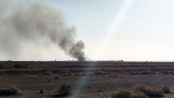 This handout photo provided by Iran's Revolutionary Guard Corps (IRGC) official website Sepah News on April 5, 2026 shows smoke billowing reportedly from the site of targeted and crashed aircraft in central Iran. Image for representational purposes.