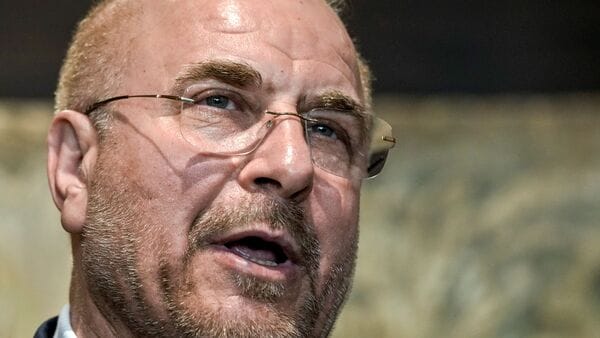 A file image of Iran's parliament speaker, Mohammad Bagher Ghalibaf