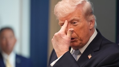President Donald Trump speaks with reporters in the James Brady Press Briefing Room at the White House (AP File)