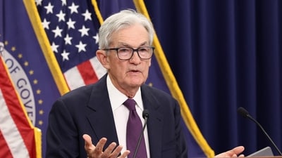 U.S. Federal Reserve Chair Jerome Powell speaks during a press conference following a two-day meeting of the Federal Open Market Committee (FOMC) (REUTERS)