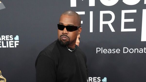 A file image of US rapper Kanye West