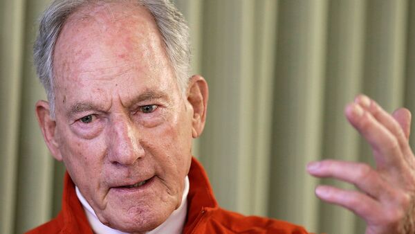 FILE - Jim Whittaker is interviewed for the 50th Anniversary Celebration of the First American Ascent of Mount Everest in Berkeley