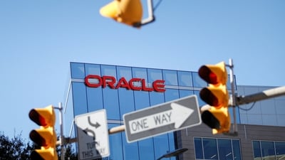 An exterior view of the Oracle Field Office at Wilson Boulevard in Arlington, Virginia, US (REUTERS)