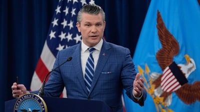 Articles of impeachment against Pete Hegseth are being initiated by Congressional Democrats, citing five scandals including alleged war crimes, abuse of power, and controversies surrounding U.S. strikes on Iran and Signalgate. (AP)