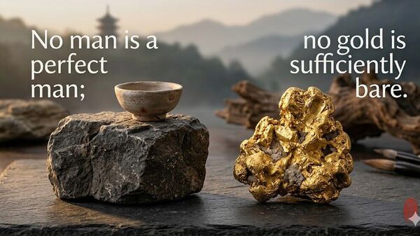 Chinese proverb of the day: ‘No man is a perfect man; no gold is sufficiently bare’