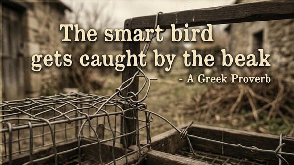 Greek Proverb of the Day: ‘The smart bird gets caught by the beak’