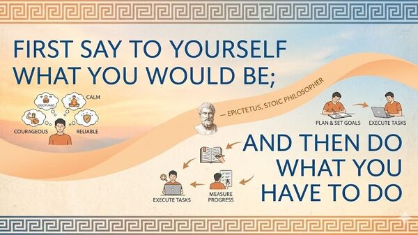 Quote of the day by Epictetus: 'First say to yourself what you would be; and then do what you have to do'