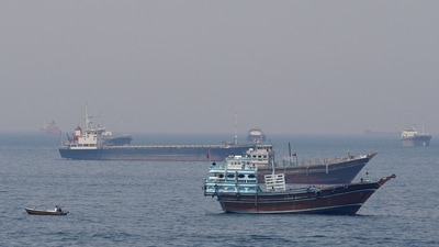 Ships and boats in the Strait of Hormuz off the coast of Musandam, Oman, April 20, 2026. REUTERS (REUTERS)