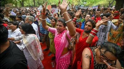 The Opposition’s arguments were filled with repeated invocations to Shikhandi and Lord Ram’s historical blessings for Kinnars to imply that said communities deserve rights, only because of their supposedly “historical” role in scriptures such as the Mahabharata. The new law essentially completely absorbs “trans-ness” into their Hindu fold. (Sanchit Khanna/HT Photo)