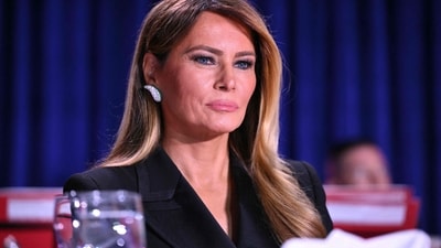 Melania Trump condemned Jimmy Kimmel for his comments about her, calling him a coward and criticizing ABC for enabling his rhetoric. (AFP)