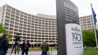 Hugh Dougherty reported alarming security breaches at the White House Correspondents’ Dinner venue, where he stayed next to the shooter. (AP Photo/Jose Luis Magana) (AP)