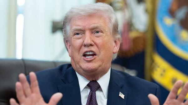 US President Donald Trump said Strait of Hormuz waterway had effectively been shut down under US oversight. Photographer: Aaron Schwartz/CNP/Bloomberg