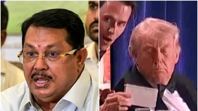 Congress leader Vijay Wadettiwar (L) reacted to the open firing at a gala dinner in the US that was also attended by Donald Trump