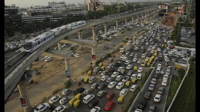 Under a well-designed TOD, living near a metro station should simply mean that you don’t need a car. But Delhi’s new TOD requires one equivalent car space per 100 square metres of FAR. This is not a parking cap, it is mandating parking provision. (HT Archive)