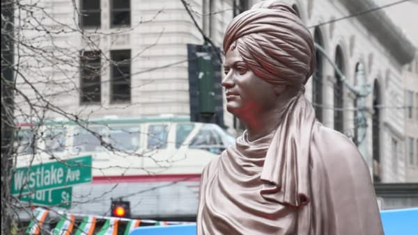 Seattle unveils Swami Vivekananda statue.