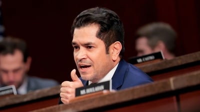 Rep. Jimmy Gomez's alleged kiss with a younger aide has sparked discussions about the ethics of married lawmakers in Congress. (Getty Images via AFP)