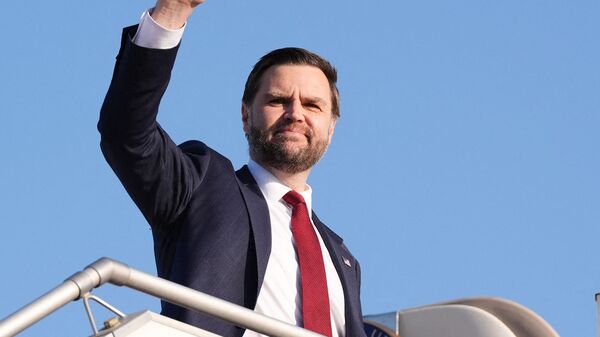 US Vice President JD Vance dismissed the controversy, saying the post was intended as humor. (In pic: JD Vance waves as he boards Air Force Two after attending talks on Iran in Islamabad on April 12, 2026. (Photo: POOL/AFP))