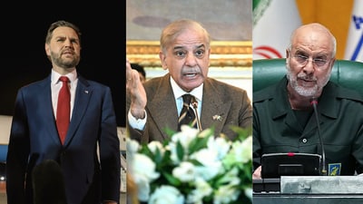 While Pakistani PM Shehbaz Sharif is expected to host the talks, the US and Iranian delegations are said to be led by US Vice President JD Vance and Iranian parliament Speaker Mohammed Ghalibaf, respectively. (AP/AFP)