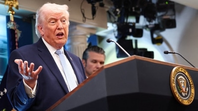 US President Donald Trump speaks during a press conference in the James S. Brady Press Briefing Room at the White House in Washington. (REUTERS File)