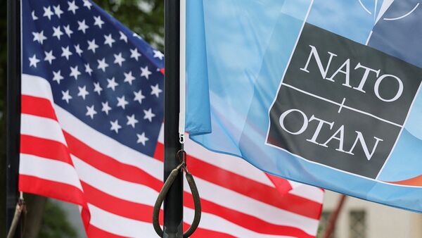 FILE PHOTO: NATO and U.S. flags fly at the entrance to the venue, on the first day of a NATO summit, in The Hague, Netherlands June 24, 2025. (REUTERS)