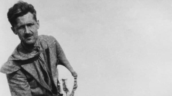 Eric Blair ( George ORWELL ) 1903-1950 English author on Southwell Beach 1934 Photo