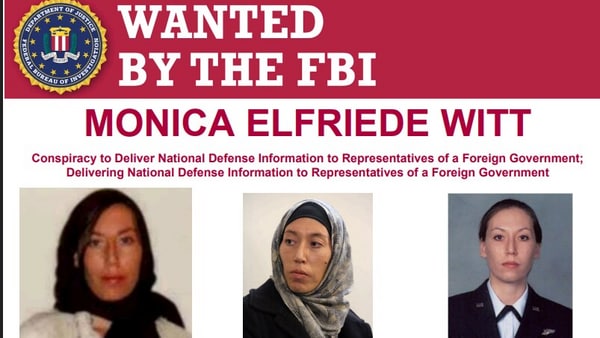 Monica Witt, a former U.S. Air Force intelligence specialist, has been charged with espionage on behalf of Iran in an indictment that also charges four Iranians with a cyber campaign targeting U.S. intelligence personnel. (Photo: FBI official website)