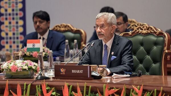 New Delhi, May 14 (ANI): External Affairs Minister S. Jaishankar addresses during the BRICS Foreign Ministers’ Meeting, in New Delhi on Thursday. (@DrSJaishankar X/ANI Photo)