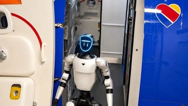 Bebop, humanoid robot, caused over an hour-long delay on a Southwest Airlines flight