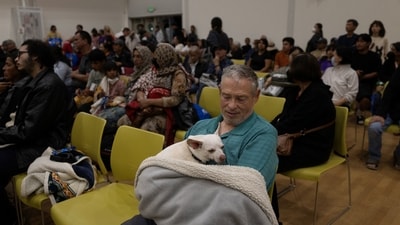Evacuation orders were expanded Friday to some residents of five other Orange County cities. (REUTERS)