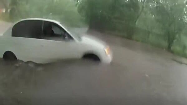 The rescue took place in Beeville, about 100 miles southeast of San Antonio. Image: Screengrab from video on City of Beeville Police Department/Facebook)