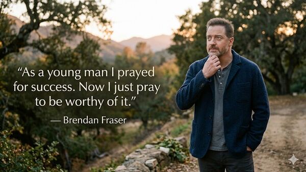 Brendan Fraser’s quote is a lesson in being worthy of success