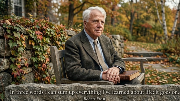 AI-generated image of Robert Frost