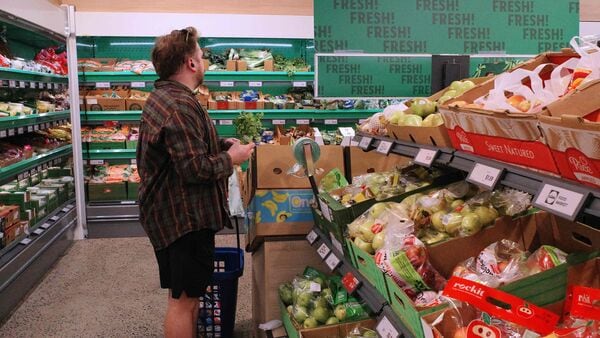 People shop at a Lidl Supermarket on 11 May 2026 in the Crown Heights neighbourhood of the Brooklyn borough in New York City.