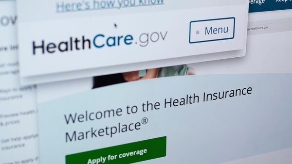 Pages from the U.S. Affordable Care Act health insurance website healthcare.gov are seen on a computer screen in New York, Aug. 19, 2025. (AP Photo/Patrick Sison, File)
