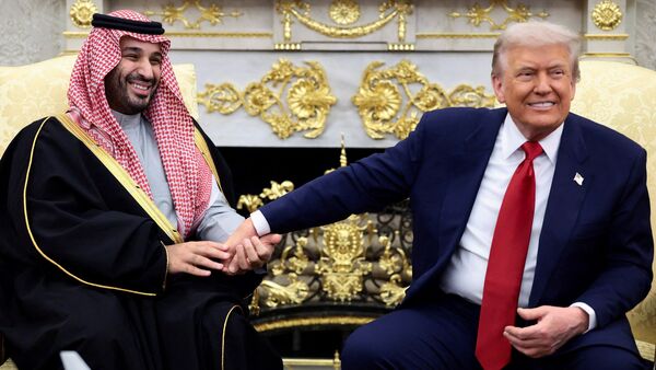 A file image of Saudi Crown Prince and Prime Minister Mohammed bin Salman and U.S. President Donald Trump